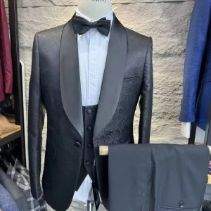 Men’s Business Wool Suits Wedding Tuxedo 3-Piece Luxury Custom Slim Fit Dinner Formal Italian Import Design