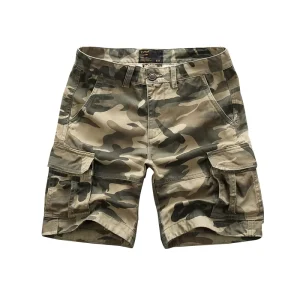 Men’s Camo Cargo Shorts Summer Casual American Style Comfortable Outdoor Trendy for Youth