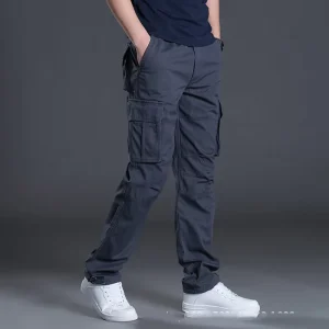Men’s Cargo Pants Mens Casual Multi Pockets Large Size Pants Men Outwear Straight Winter Pants Trousers