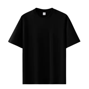 Men’s Casual 100% Cotton Knitted T-Shirt 220 Gram Blank Screen Printed Solid Pattern Logo