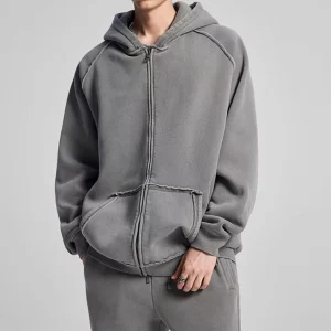 Men’s Casual Activewear Sweatshirt Set Zip up Hoodies Sweatpants Custom Two Piece Heavyweight Track Suits
