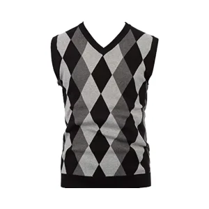 Men’s Casual Argyle Sweater Vest V-Neck Sleeveless Pullover Knitwear Work Winter Outer Wear Tactical Knitwear Vest