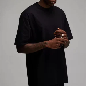 Men’s Casual Blank T Shirts Light Weight Stretchable Terry Fabric Solid Pattern