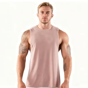 Men’s Casual Breathable Mesh Tank Top Quick Dry Sleeveless Sports Shirt for Gym Running Fitness Workout Lightweight Activewear