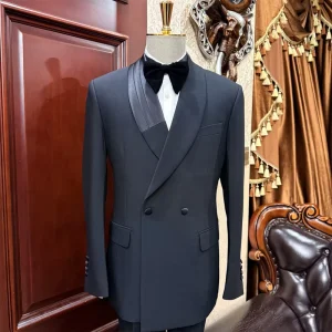 Men’s Casual Business Suit 2 Piece Set Shawl Lapel Single Breasted Blazers Jacket Zipper Fly Pants Adult Costume