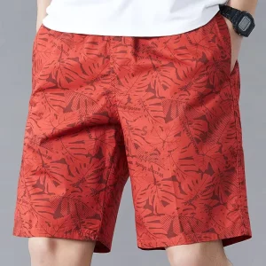 Mens Casual Elastic Waist Drawstring Summer Beach Shorts Lightweight Stylish Printing Men Beach Shorts Swimwear Sports Shorts