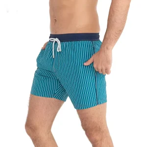 Men’s Casual Floral Pattern Polyester Board Shorts Quick Drying Summer Beach Surf Pants Male Swimwear with Digital Printing