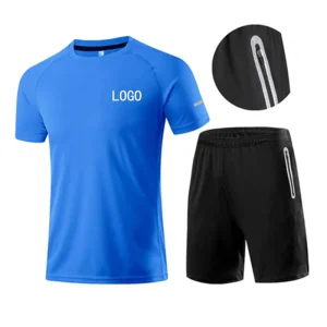 Men’s Casual Gym Fitness Wear Shorts Set Workout Sport T-shirts and Shorts Polyester 100% Sportswear Set