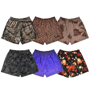 Men’s Casual High Waisted Board Shorts Custom Logo Print Beach Shorts Swim Trunks
