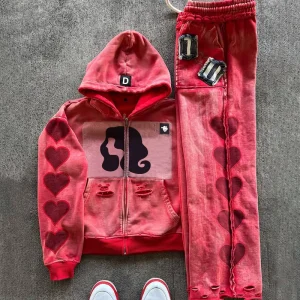 Men’s Casual Hoodies Sportswear Set Custom Logo Knitted Clothing Plus Size Set 4xl Set for Men