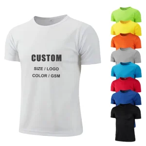Men’s Casual Knitted O Neck Short Sleeve Regular Fit T Shirt 180 Grams Custom Sublimation Logo Printed Blank T Shirt