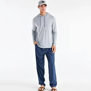 Men’s Casual Lightweight Bamboo Fiber Hoodie Breathable Sweatshirt for Outdoor Sports in Spring Custom Logo Printed