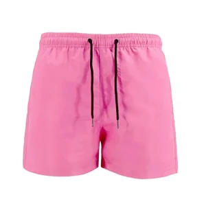 Men’s Casual Loose Fit Swimwear with Mesh Lining, Elastic Waistband Beach Pants, Tropical Print Outdoor Swim Trunks
