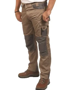 Men’s Casual Loose Multi Pocket Straight Leg Long Workwear Trousers Outdoor Polyester Cotton 65/35 Work Pants Wear Resistant
