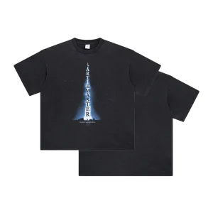 Men’s Casual Loose Short Sleeve T Shirts 100% Cotton Letter Print Breathable T Shirts