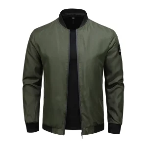 Men’s Casual Loose Solid Jackets Spring Autumn Versatile Jackets Accept Custom Logo