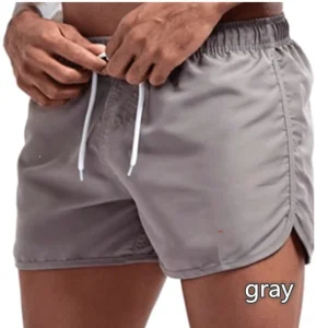 Men’s Casual Mid Waist Running Shorts 2 Pack Eco Friendly Breathable Quick Dry with Zipper Pockets