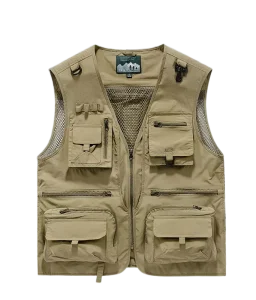 Men’s Casual Multifunctional Vest Waterproof Quick Dry Outdoor Sports Leisure Vest for Outdoor Photography