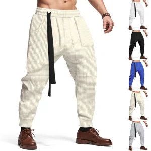 Men’s Casual Pants Breathable Loose Fit Skinny Trousers Multi Colors Essentials Pants for Men
