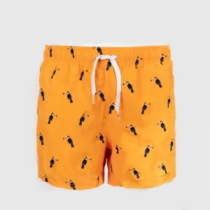 Men’s Casual Printed Summer Swimwear Quick Dry Beach Shorts with Pocket Leopard Style Swim Briefs 1 Piece Beachwear Trunks