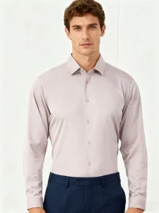 Men’s Casual Shirts Long Sleeves Turn Collar for Custom Printing Button Down High Quality Casual Office Work Shirts