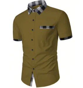 Men’s Casual Short Sleeve Shirt Mens Fashion Shirts