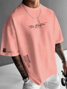 Men’s Casual Solid Breathable Fashion T-Shirt for Summer Outdoor Sports Loose-Fitting Knitted Fabric Sublimation