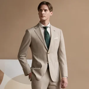 Men’s Casual Spring Autumn 2 Piece Breathable Classic Business Blazers Suit Sets for Wedding Party
