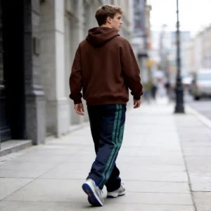 Men’s Casual Straight Jogging Pants Lightweight Elastic Waist Worsted Fabric Nylon Cotton Drawstring Sweatpants for Winter