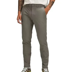 Men’s Casual Style Plain Dyed Trousers Lightweight Flat Front Pants with Zipper Fly Closure Worsted Fabric Straight Pattern