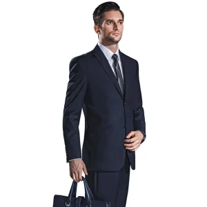 Mens Casual Suit Set Korean-Style Slim-Fit Business Suits Young Professionals British-Style Single Breasted Wool Notched