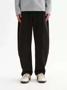 Men’s Casual Sweatpants 100%Cotton Wide Leg French Terry Hip Hop Style Pants Joggers Streetwear Sports Exercise Sweatpants