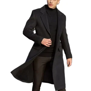 Men’s Casual Thin Slim Fit Long Coat Warm Soft Winter Autumn Trench Vintage Windproof Plus Size Coats