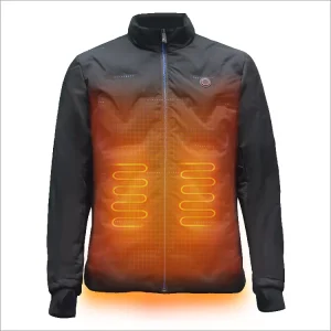 Men’s Casual USB Heated Winter Jacket Waterproof Windproof Stand Zipper Closure Intelligent Temperature Control Outdoor Jacket