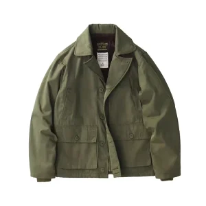Men’s Casual Winter Parka Jacket Solid Color Thick Warm Outwear Streetwear Plus Size Coat