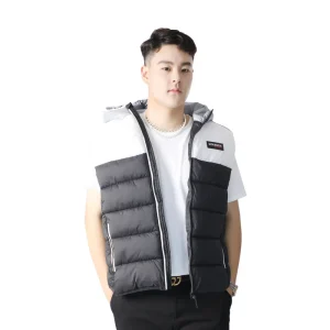 Men’s Casual Zipper Waistvest Vest Breathable Reversible Padded Jacket for Winter OEM Service
