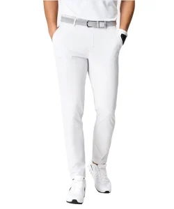 Men’s Classic Fit Stretch Golf Pant White Slim Fit Lightweight Work Casual Trousers