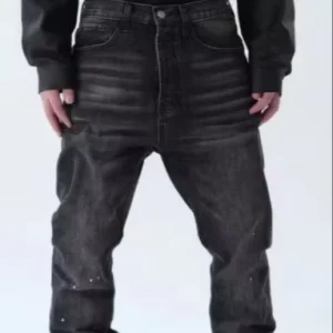 Men’s Classic Grey Street Style Elasticated Slim Fit Stretch Denim Jeans