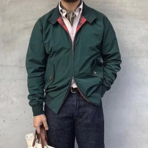 Men’s Classic Plain Jacket Waterproof Zipper Coating Easily Create a Casual Fashion Supply of Men’s