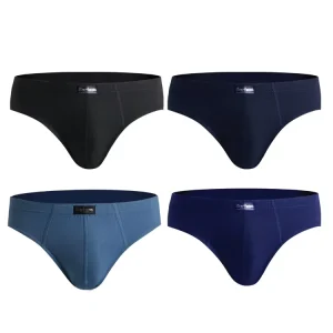 Men’s Classic Triangular Underwear with Large Wrapping Space Design Breathable Durable Knitted 100% Cotton