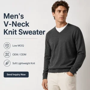 Men’s Classic V Neck Knit Sweater Solid Color Minimalist Soft Fine Gauge Pullover Business Versatile Essential Knitwear