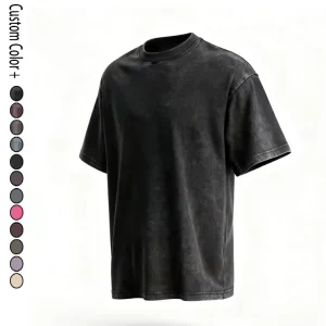 Men’s Clothes Life Style Clothing for Men Washable Top T-shirt Fitness Clothing O-neck Shirts 230g Pure Cotton Men’s T-shirt