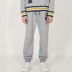 Men’s College Style Jogger Sweatpants Cotton Blend Elastic Waist Breathable Anti Shrink Summer Casual Pants