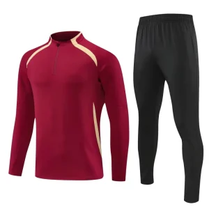 Men’s Comfortable Quick-Drying Breathable Sportswear Loose Zip Polyester Tracksuit Vintage Style Eco-Friendly for Spring Season