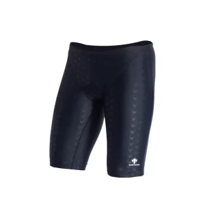 Men’s Competition Elastic Swimwear Training Swimsuits Quick Dry Solid Pattern Men’s Swim Jammer for Competitive Swimming