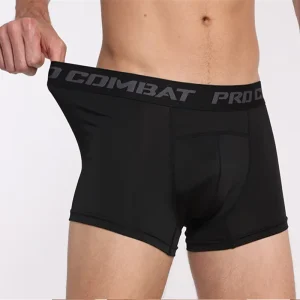 Men’s Compression Base Layer Briefs Quick Dry Boxer Brief High Elastic Quick Dry Running Underwear Workout Shorts