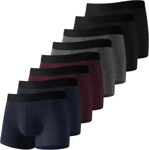 Men’s Cotton Bonded Underwear Custom Waistband Breathable Soft Plus Size Lingerie Comfort Boxer Briefs for Men