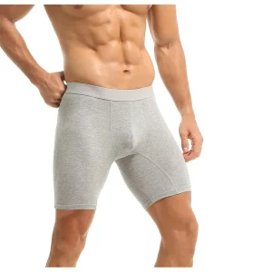 Men’s Cotton Boxers Briefs Breathable Mid-Rise Underwear with Custom Logo and Printed Design Sports Underpants for Men