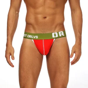 Men’s Cotton G String Underwear Breathable Knitted T Pants with Elastic Youth Fashion Color Matching Personalized Pant