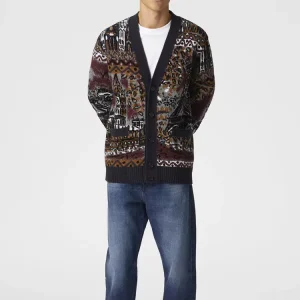 Men’s Cotton Knitwear Cardigan With Unique Pattern